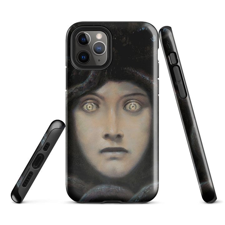 Franz von Stuck – Head of Medusa (“Medusa’s Gaze”) iPhone® Tough Case product image (1)