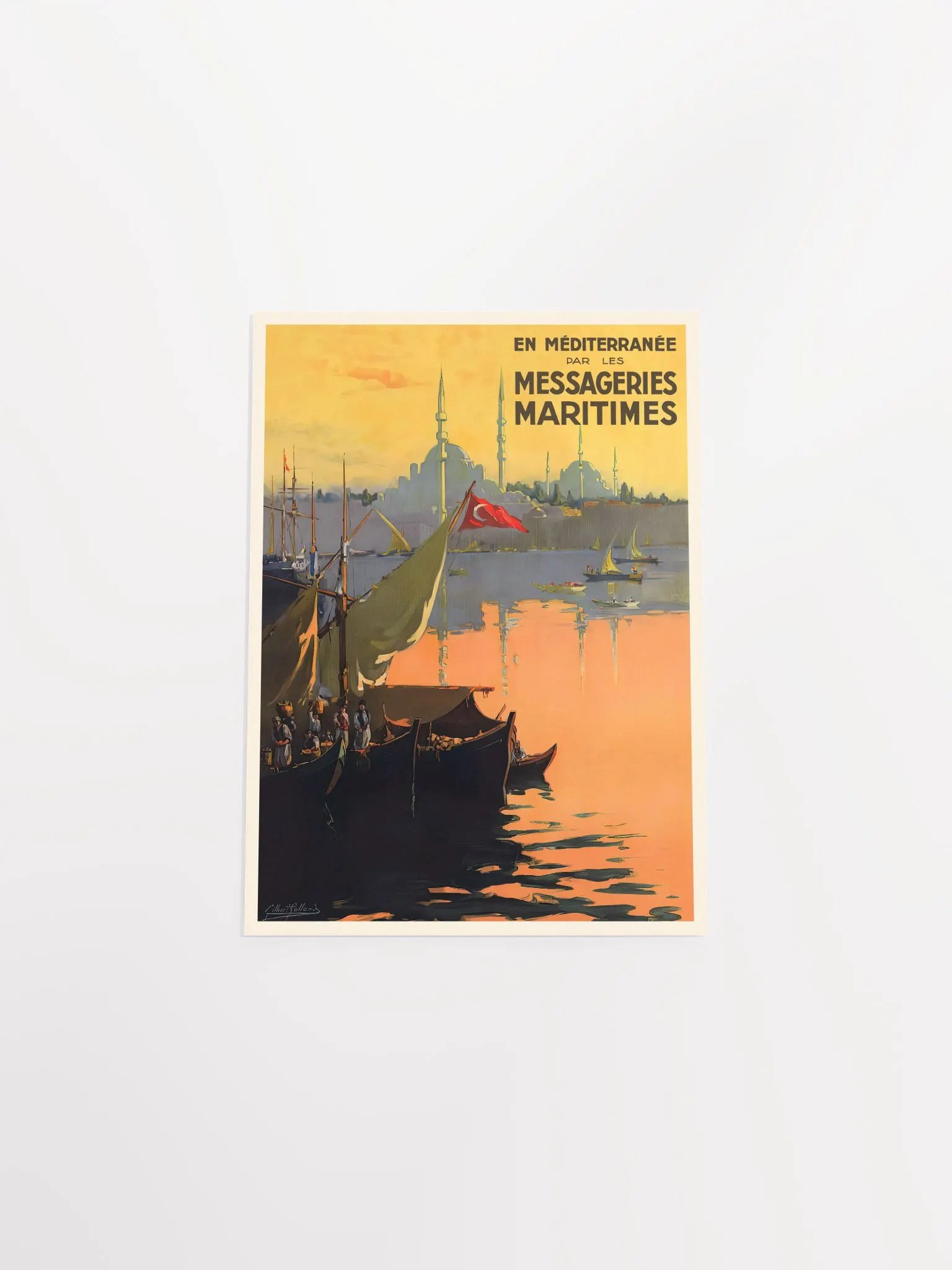 Istanbul, Turkey, 1910s — retro vintage travel poster product image (9)