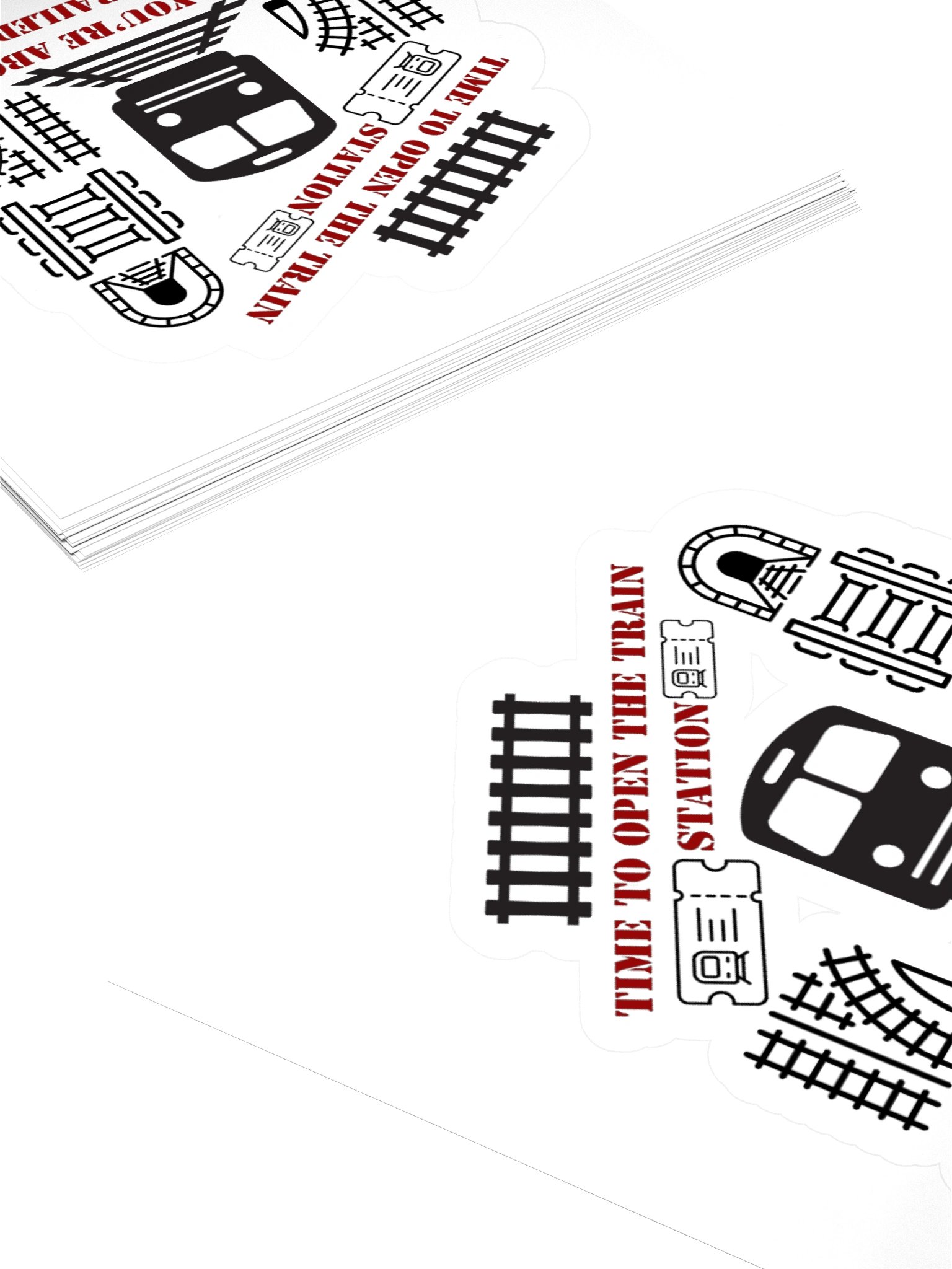 Time To Open The Train Station Kisscut Sticker product image (4)