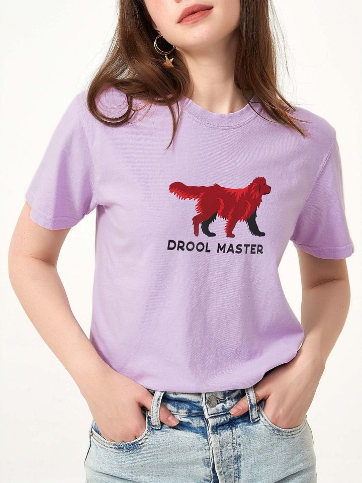 Drool Master T-Shirt(Embroidered) of a Newfoundland(Red) product image (2)