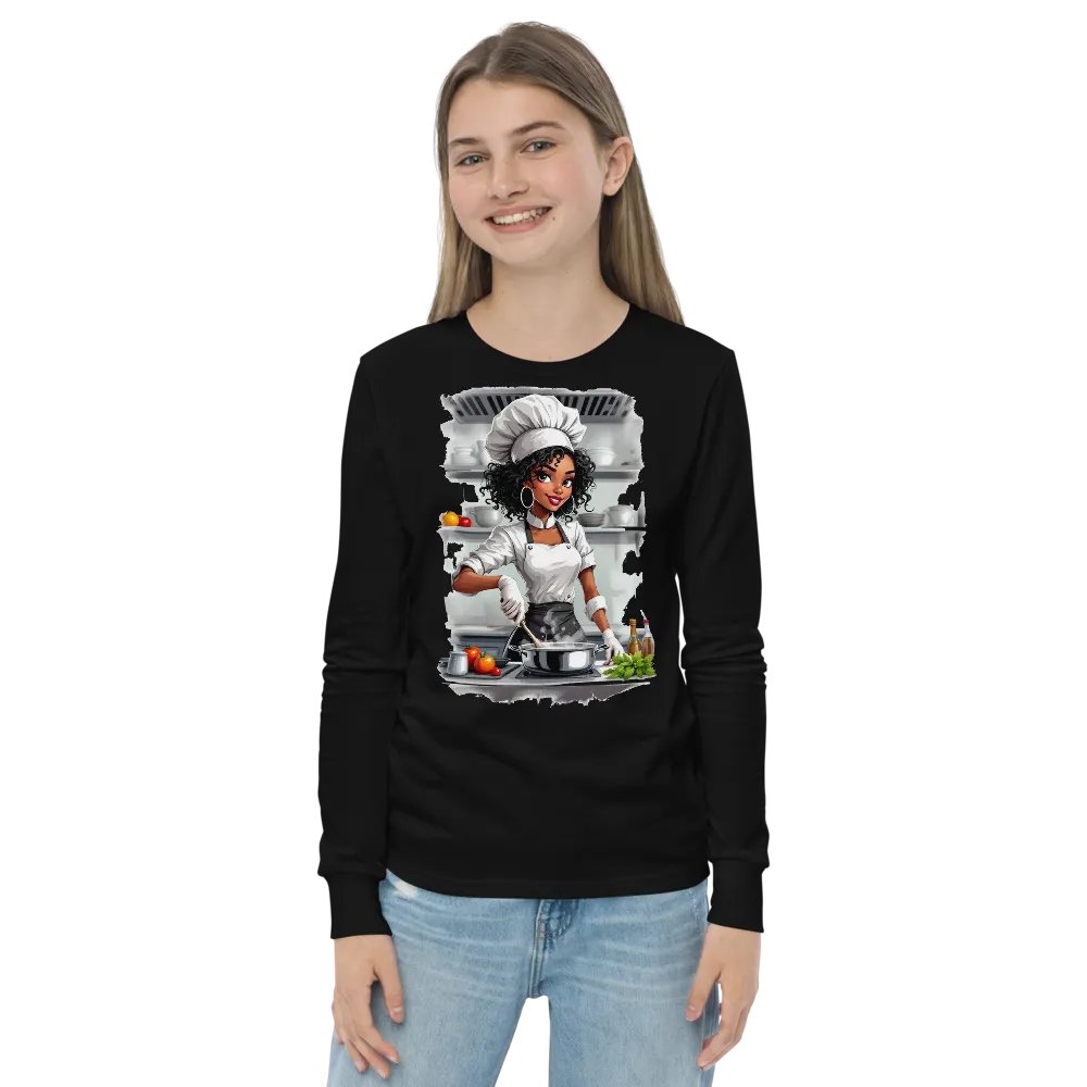 Curly Chef Youth Long Sleeve Tee product image (2)