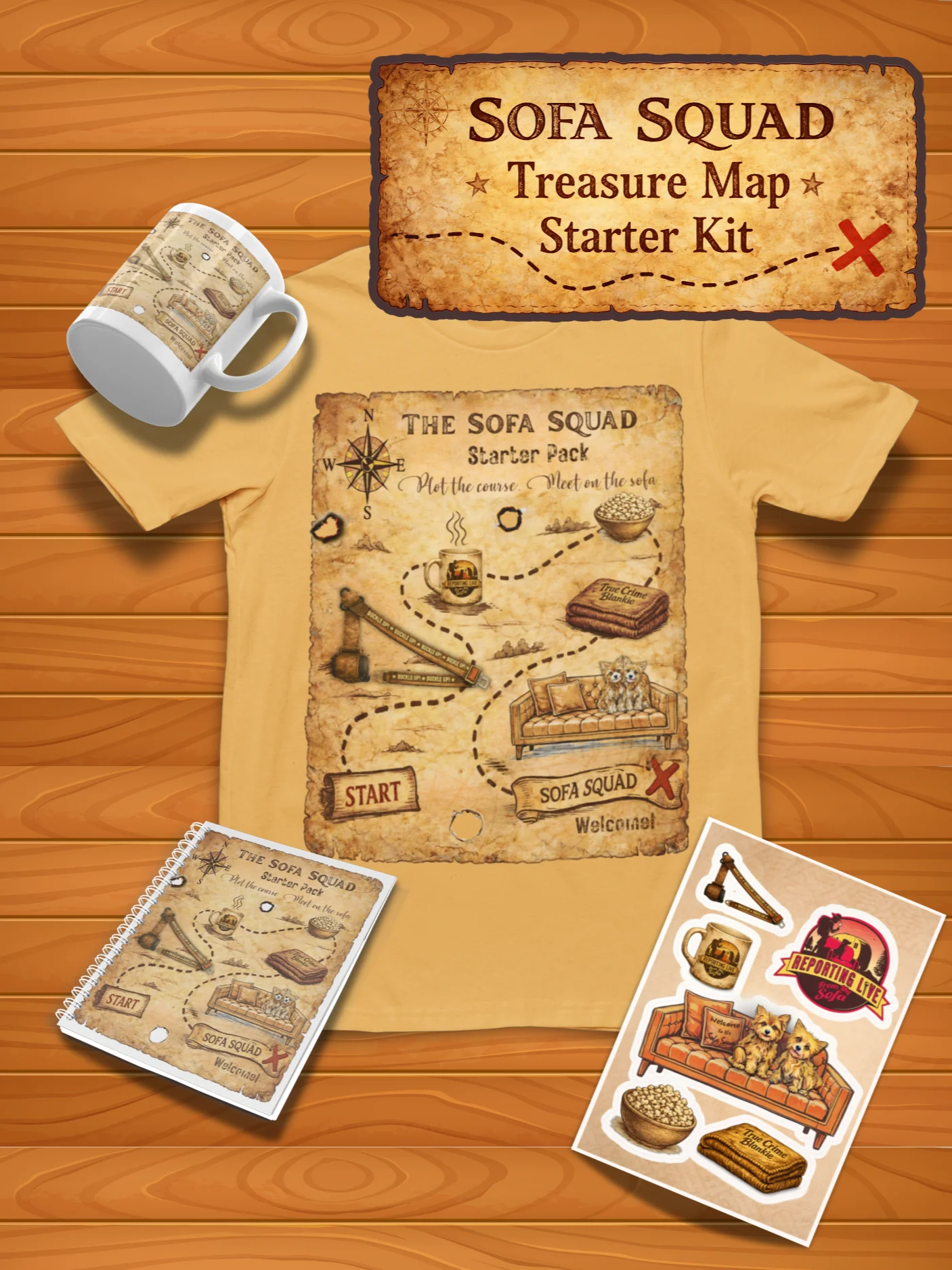 Sofa Squad Treasure Map Starter Kit Bundle product image (1)