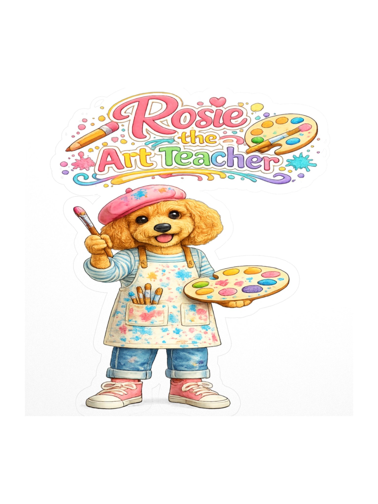 Rosie the Art Teacher Kiss Cut Sticker product image (1)