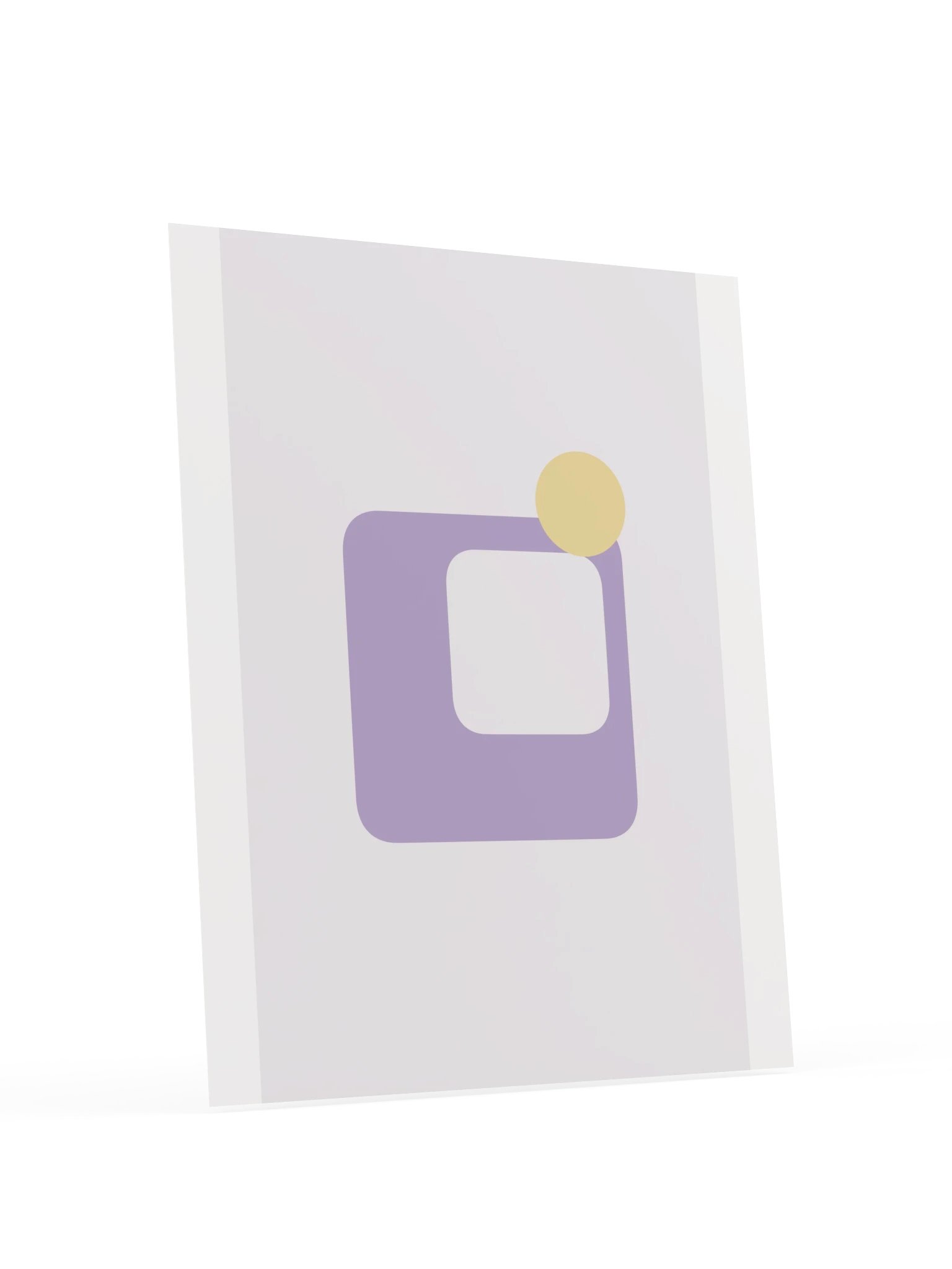 Lilac Mid Century Shape Print | Pastel Bathroom Wall Art product image (6)