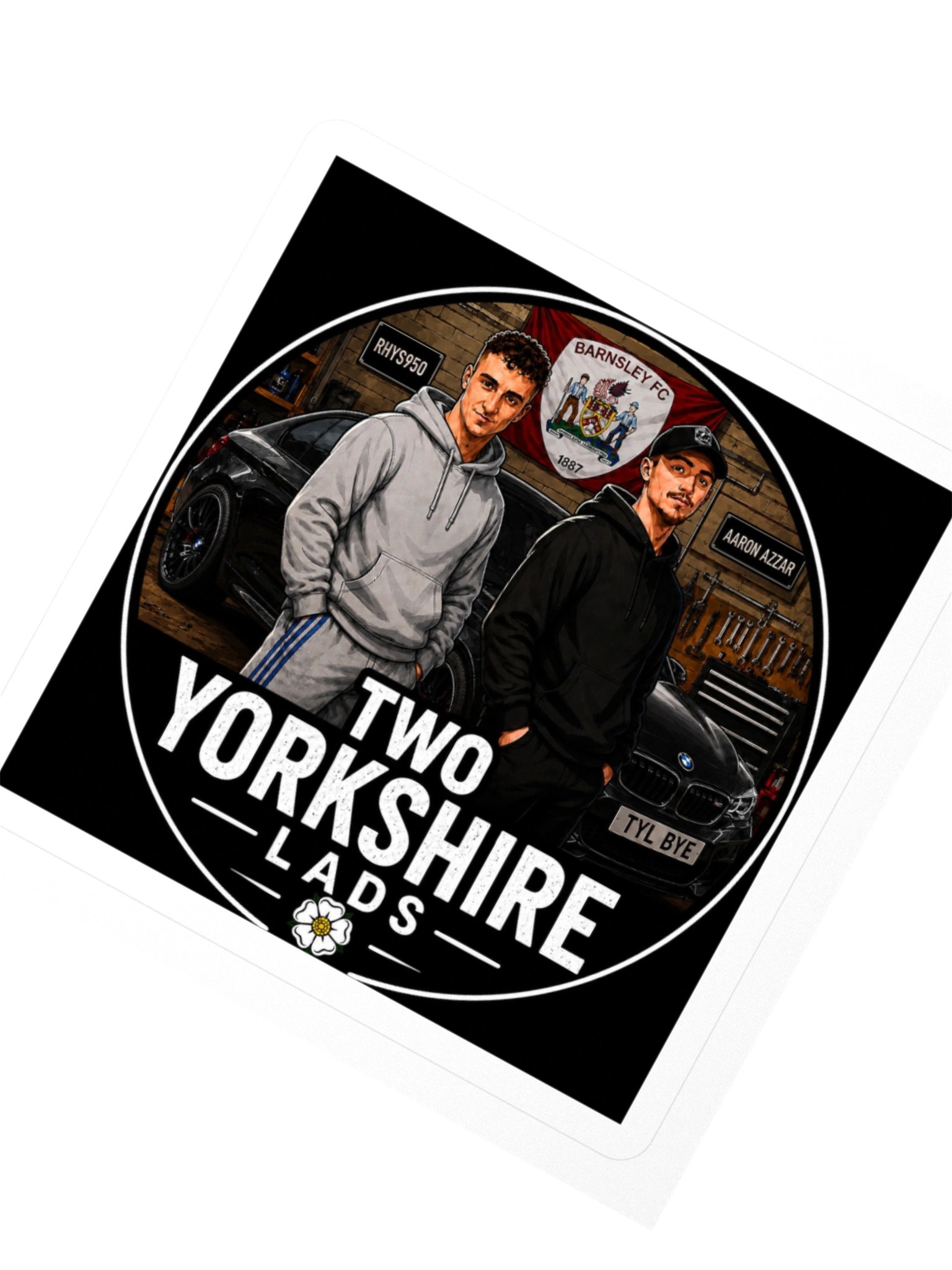 Two Yorkshire Lads Barnsley FC Garage Logo Sticker product image (2)