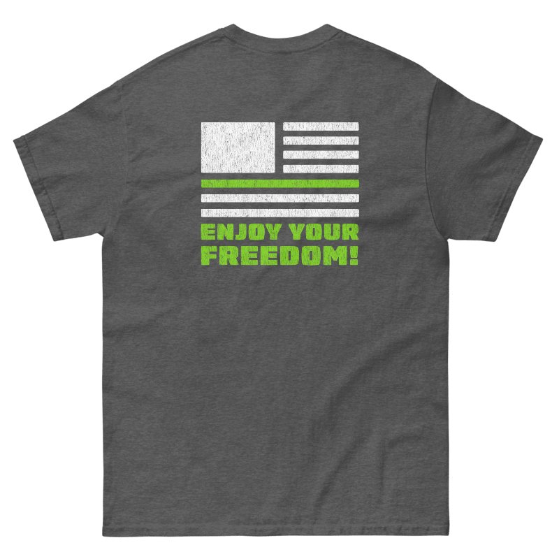 Enjoy Your Freedom Cannabis T-Shirt: Grey product image (2)