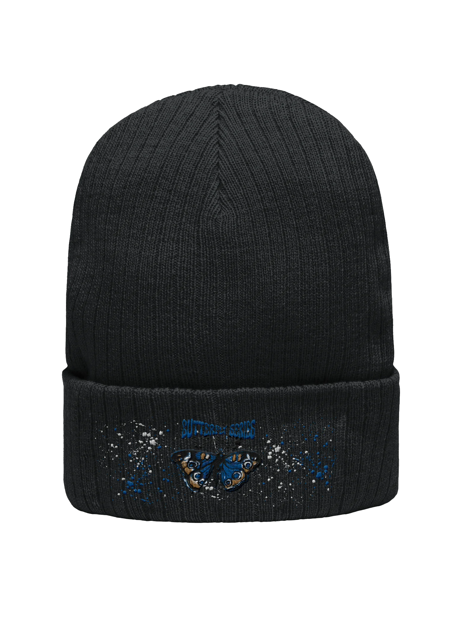 Butterfly Ribbed Knit Beanie product image (4)