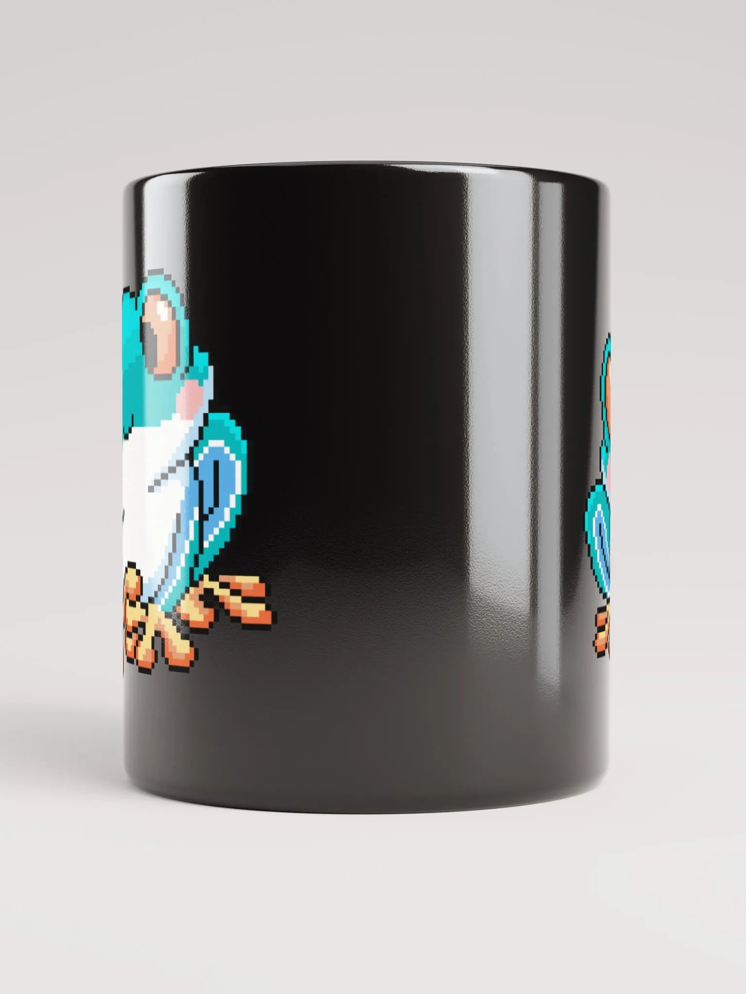Teal Rip the Frog Black Glossy Mug product image (3)