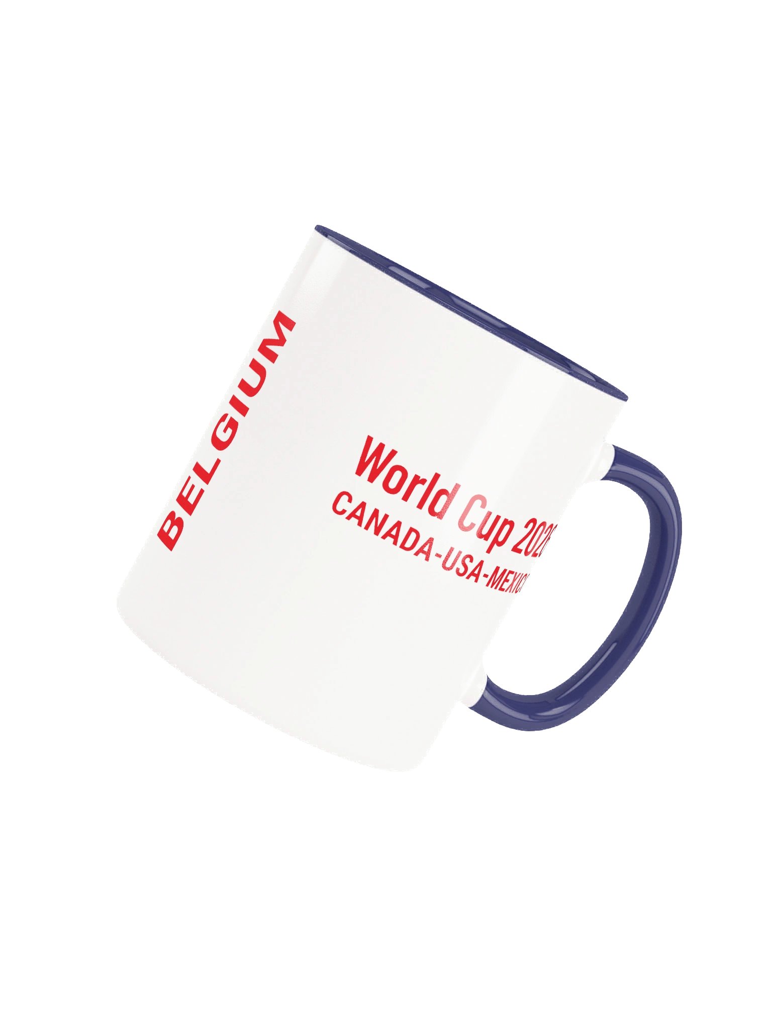 Belgium 2026 World Cup Flag Mug - Belgium Soccer Fan Coffee Cup - Premium Two-Tone Ceramic Mug product image (4)