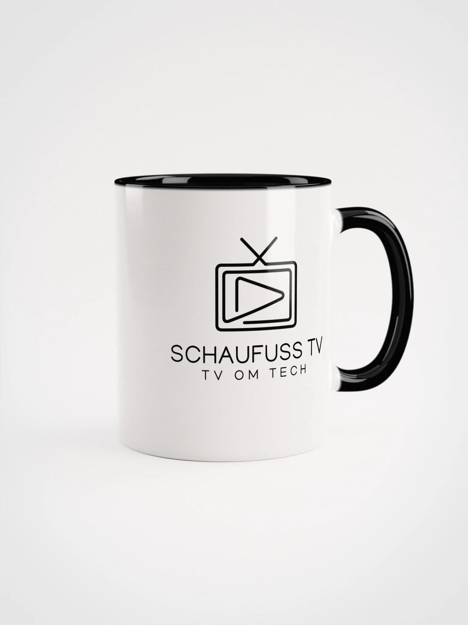 Tofarvet krus med sort logo product image (1)