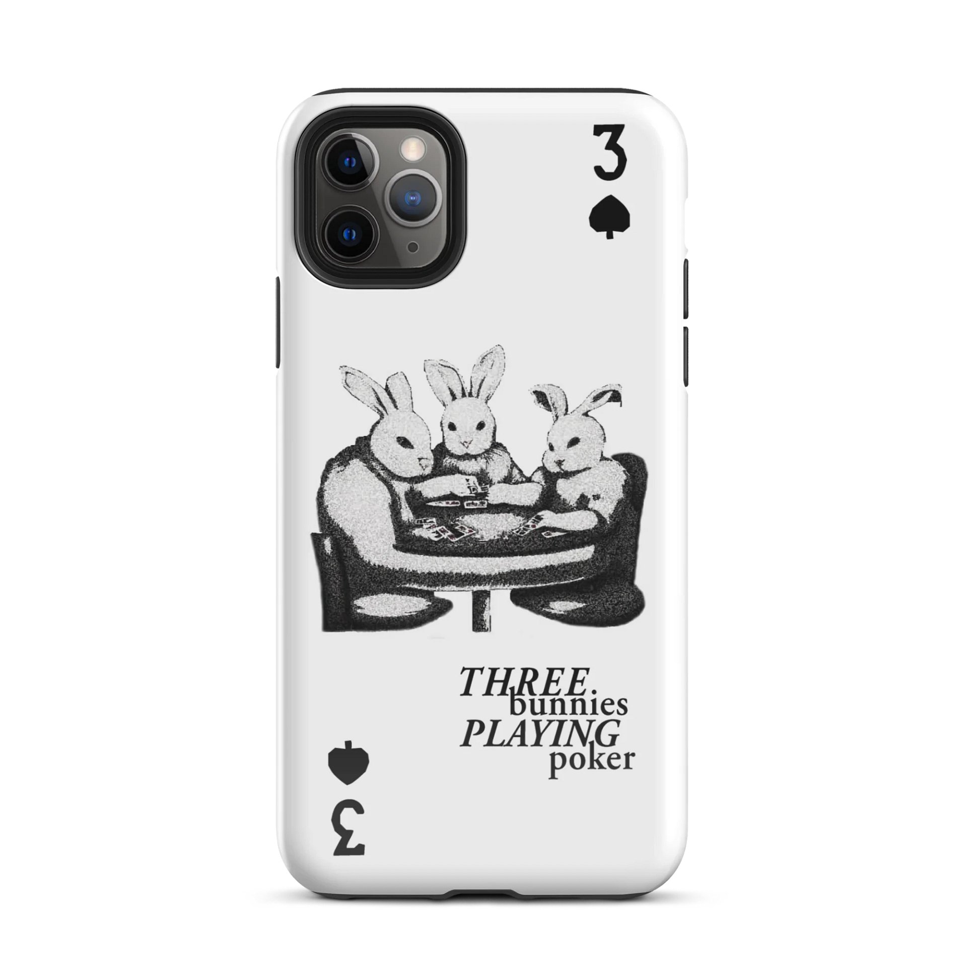 Three Bunnies Playing Poker iPhone® Case product image (2)
