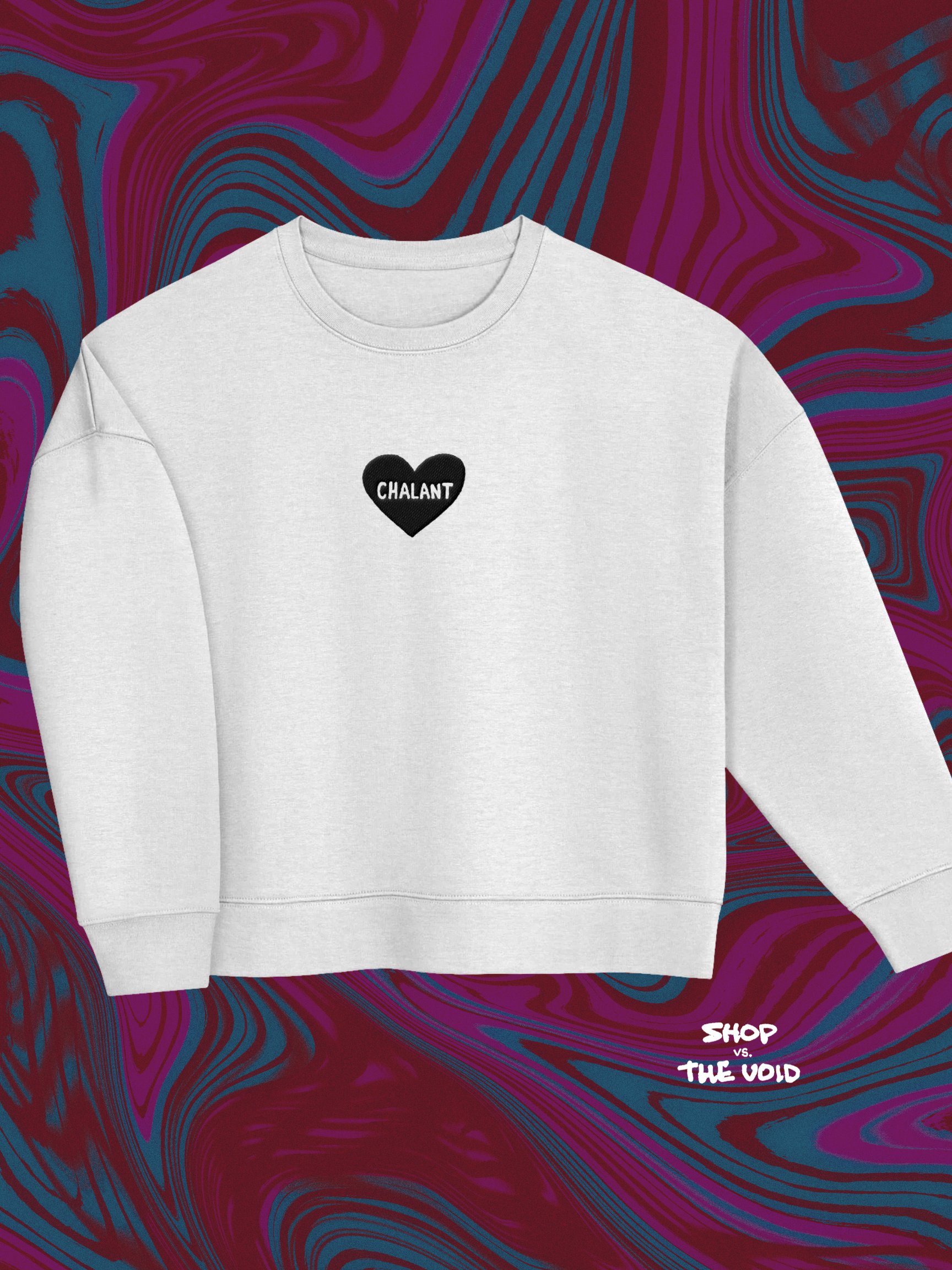 < CHALANT 3 black embroidered women's boxy crewneck product image (1)