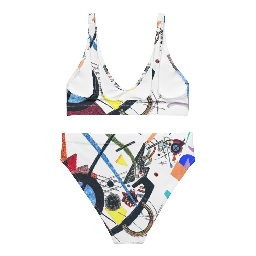 Abstract Lithographic Pattern Design High Waisted Bikini - V2 product image (4)