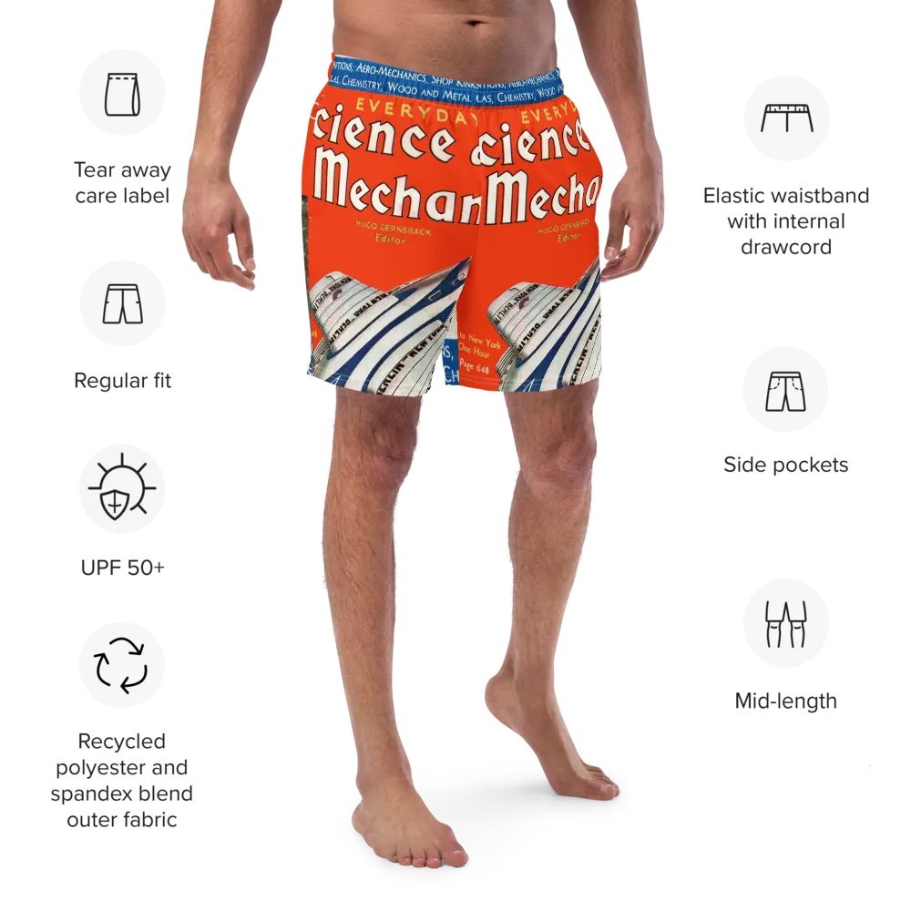 Retro Aero-Mechanics Swim Trunks product image (3)