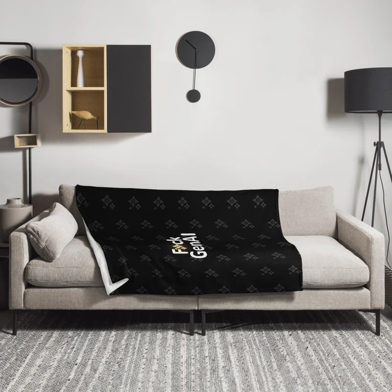 Absolut Idiocy Throw Blanket - F✨ck Generative AI (Pattern) product image (2)