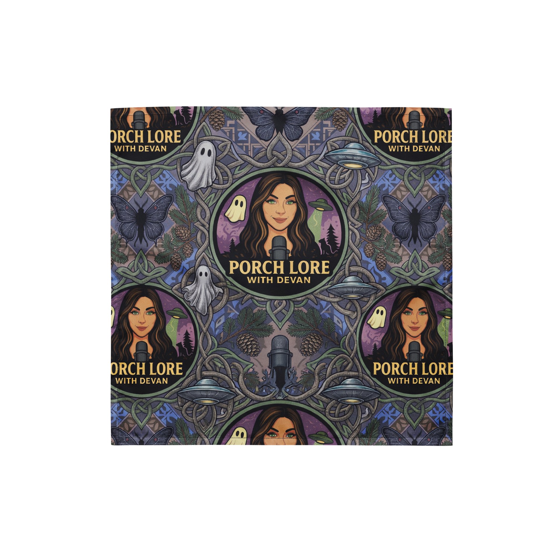 PORCH LORE DEVAN PERIWINKLE MOTH SCARF product image (2)