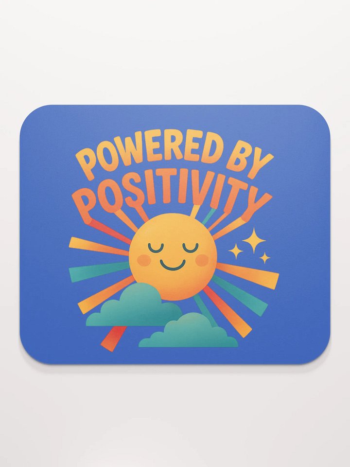Powered by Positivity – Smiling Sun Mouse Pad product image (2)