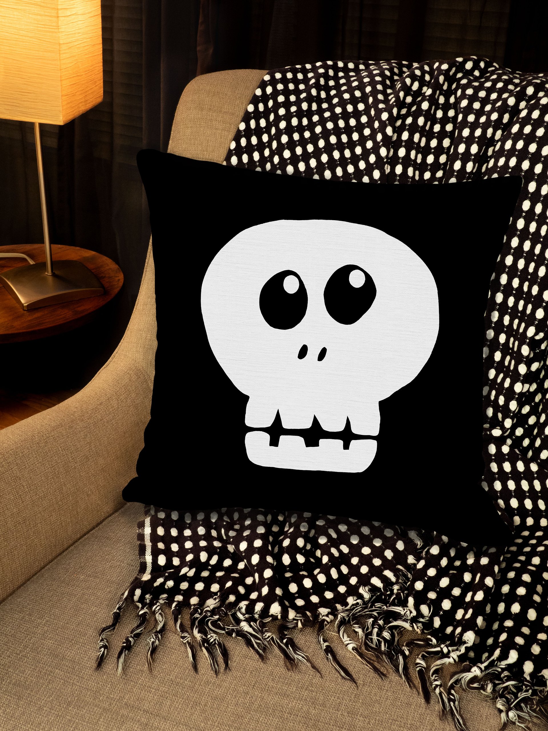 THROW PILLOW - DOUBLE-SIDED SKULL 01 product image (4)