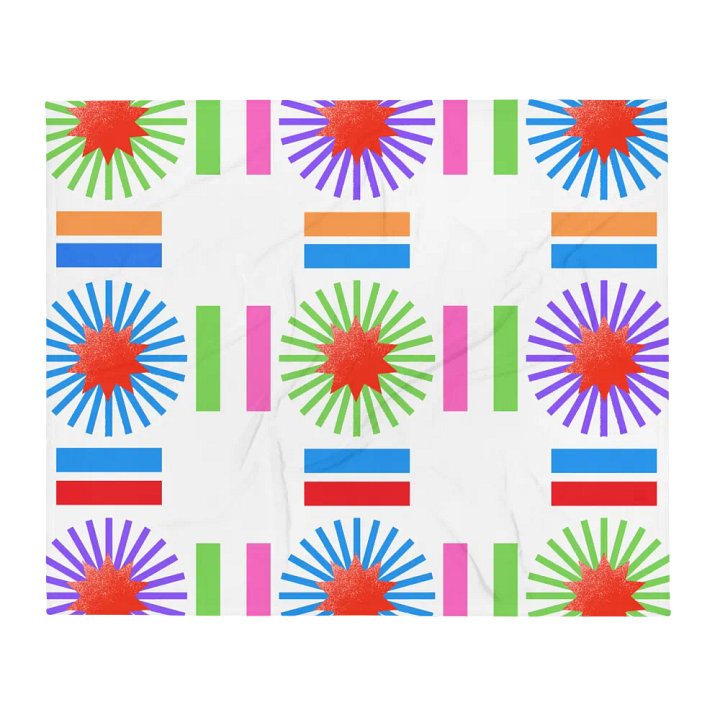 Colorful Starburst Pattern Design Throw Blanket product image (2)