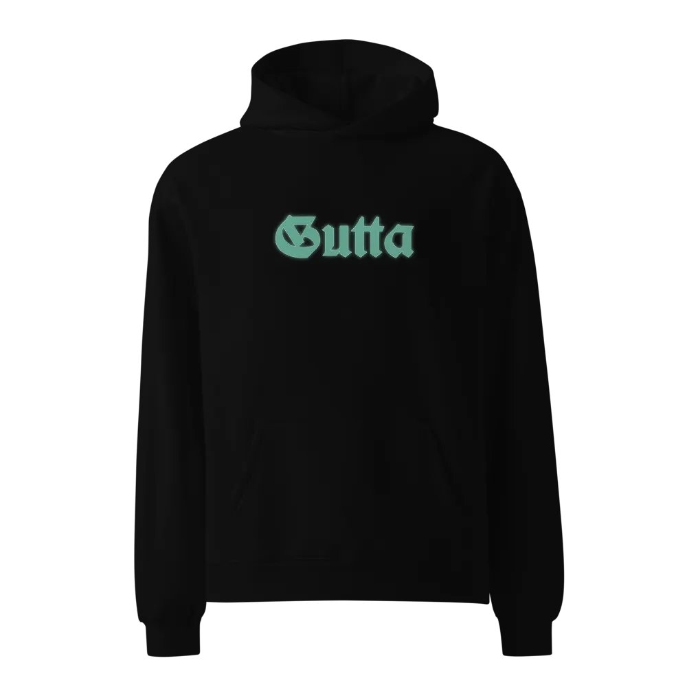 Gutta Mint Green Graphic Oversized Hoodie product image (1)