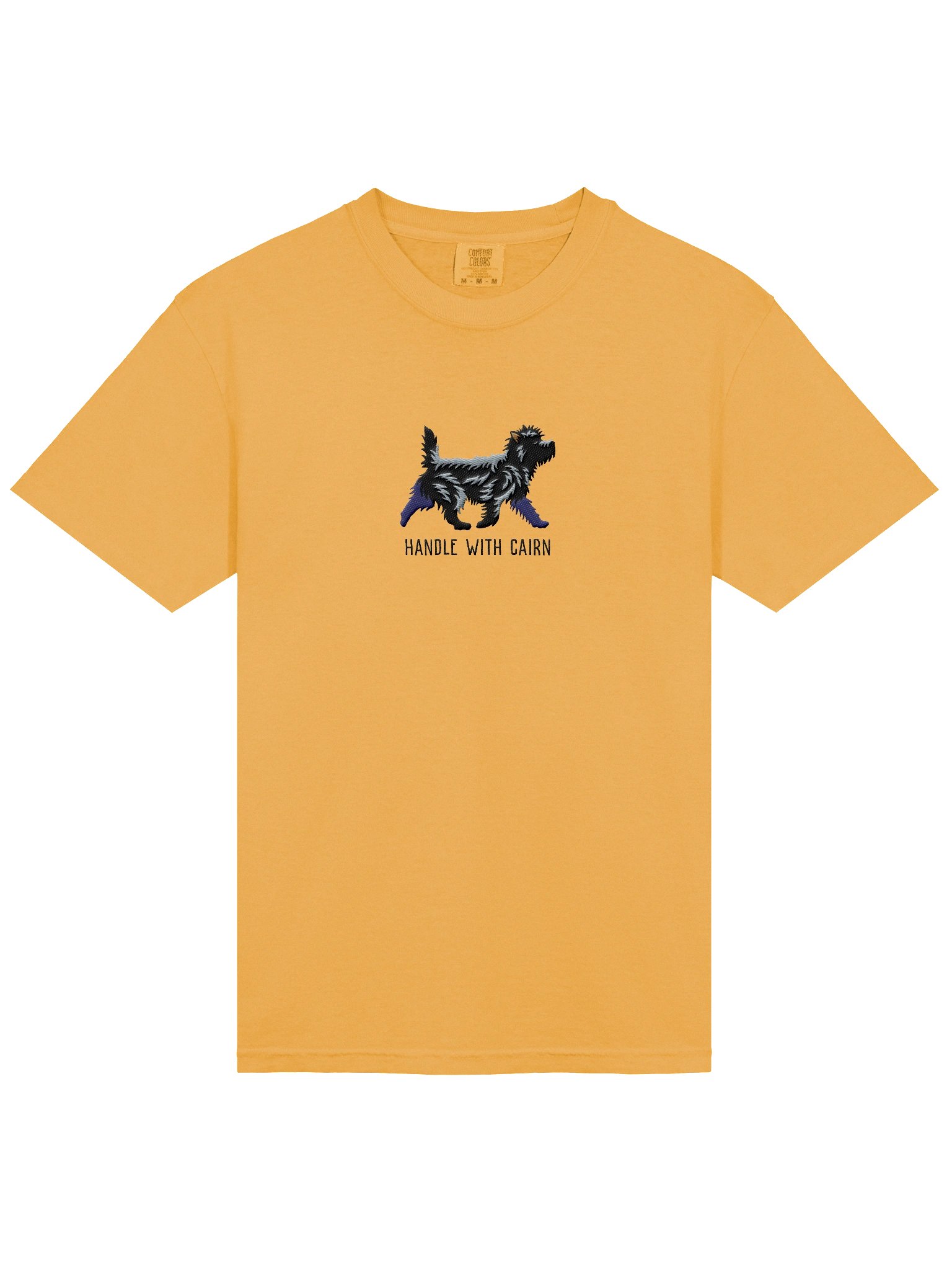 Handle with Cairn T-Shirt(Embroidered) of a Cairn Terrier(Black) product image (6)