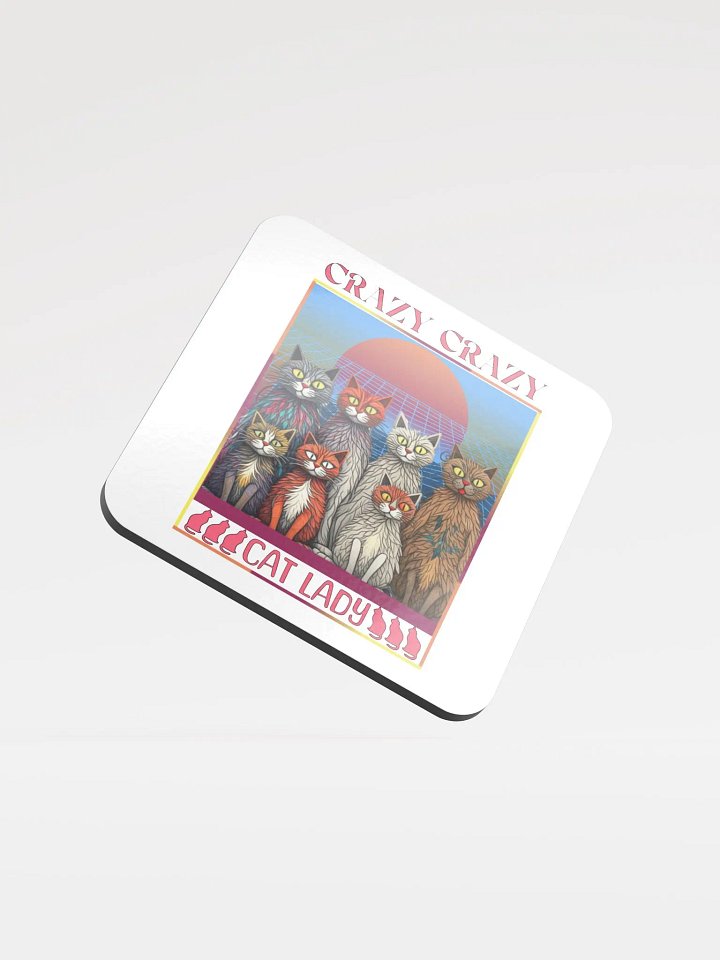 Crazy Crazy Cat Lady Sunset Coaster Set product image (2)