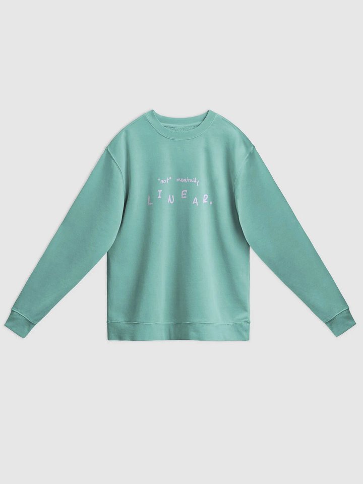 *not* mentally linear (lavender design) printed pigment crewneck product image (15)
