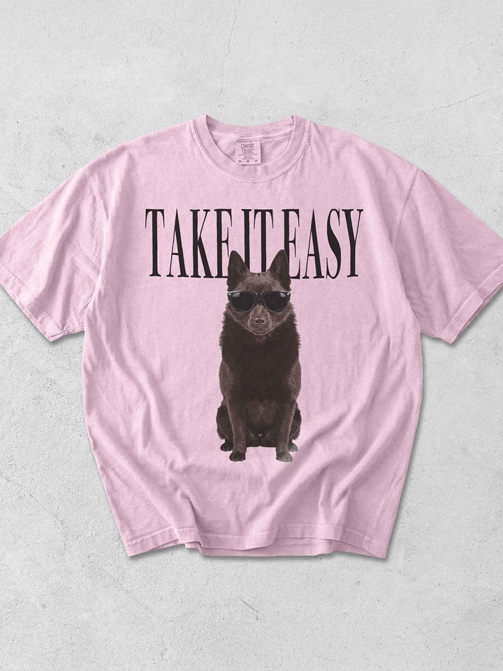 Take It Easy '90s Pop Vintage-Style T-Shirt for Schipperke(Chocolate) Owners product image (1)