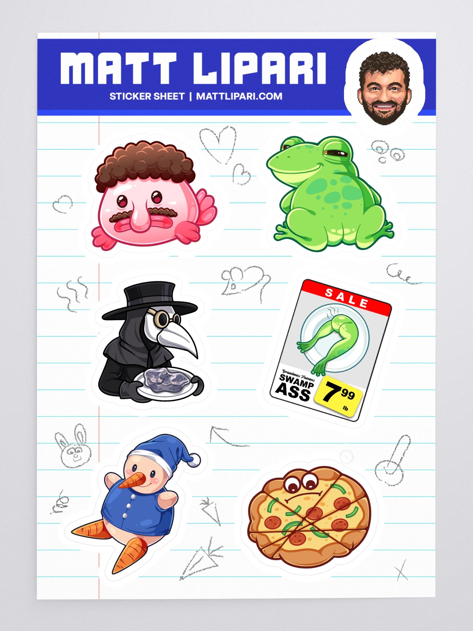 Matt Lipari Sticker Sheet product image (3)