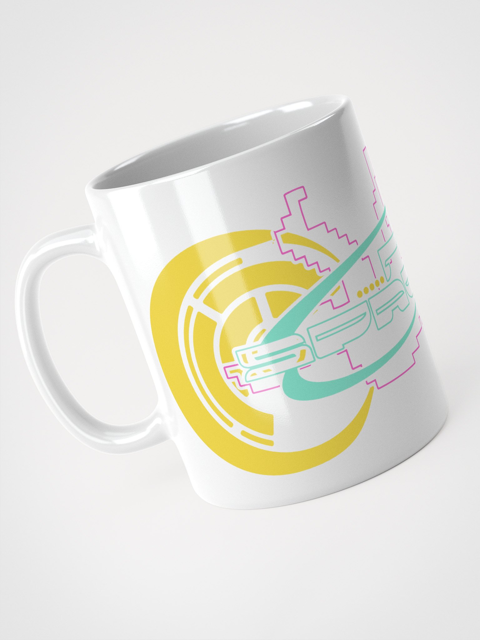 Cyberpunk inspired The SpaceBar sign mug white product image (3)