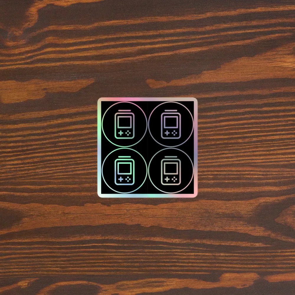 Holographic Sticker (Black) product image (3)