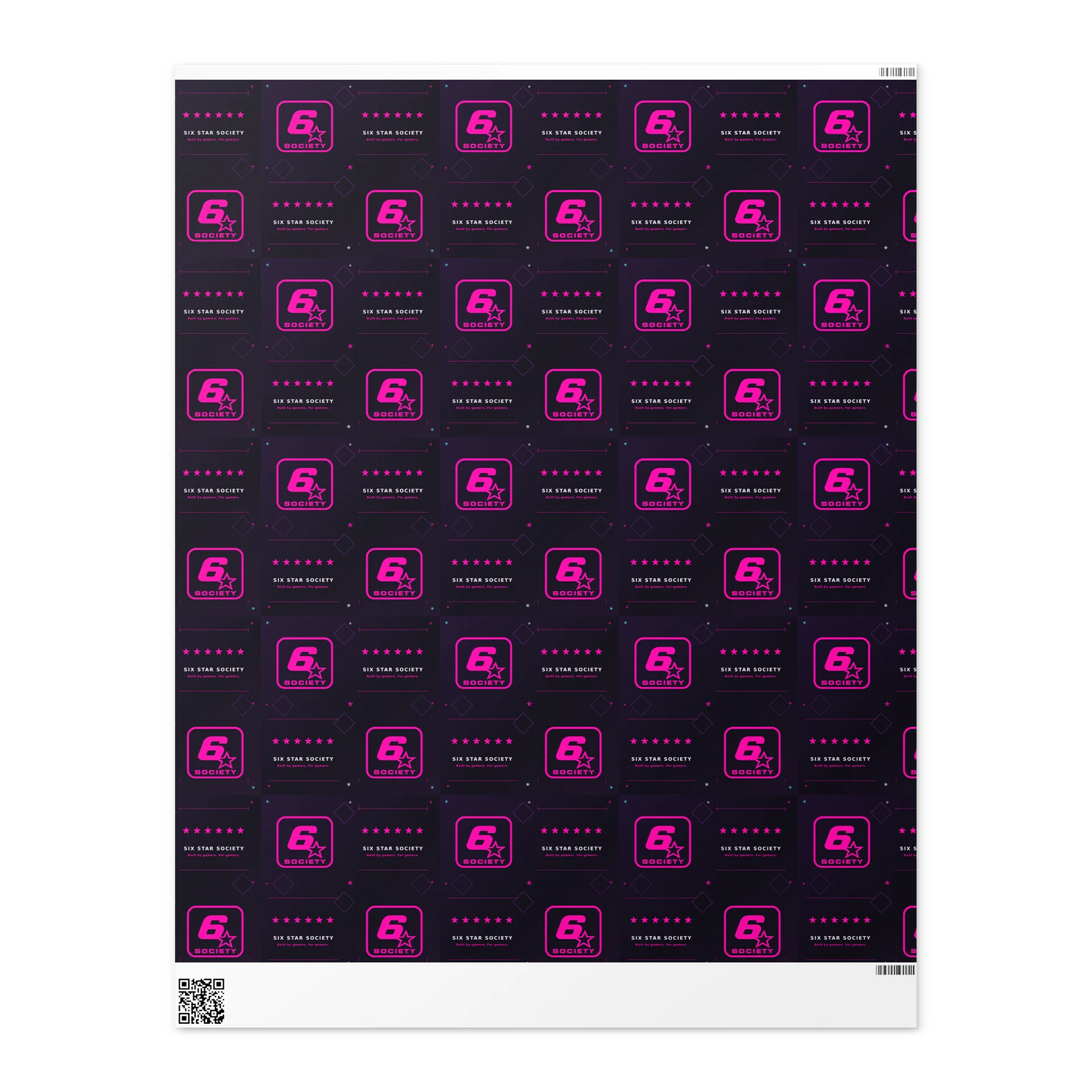 Six Star Society | Built by Gamers Wrapping Paper product image (1)