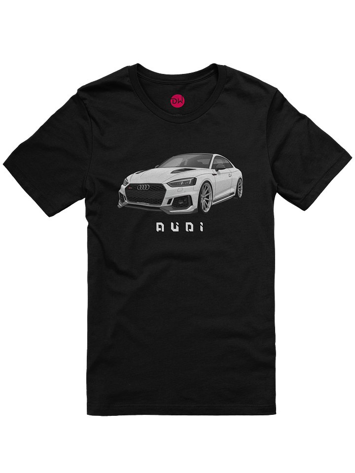 White Audi RS5 Shirt (Retro, Sketch, Silhouette) product image (3)