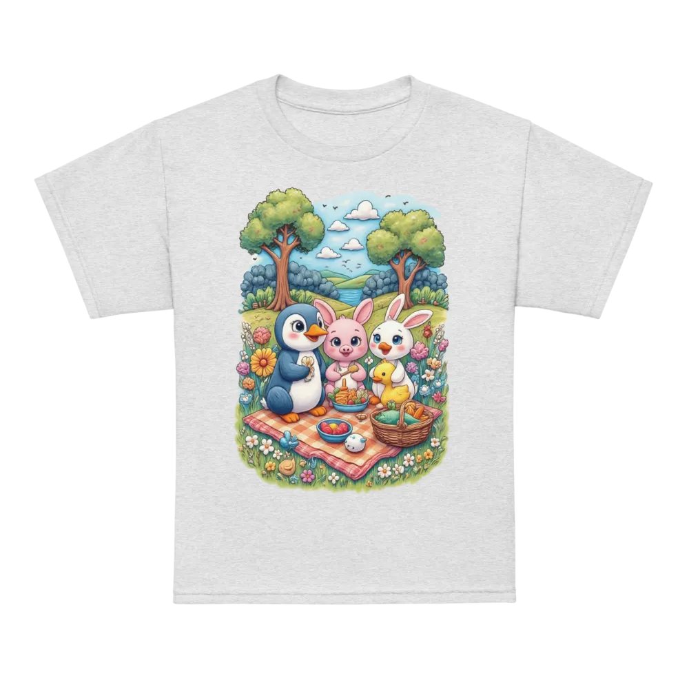 Whimsical Baby Animal Picnic Adventure Youth Tee product image (71)