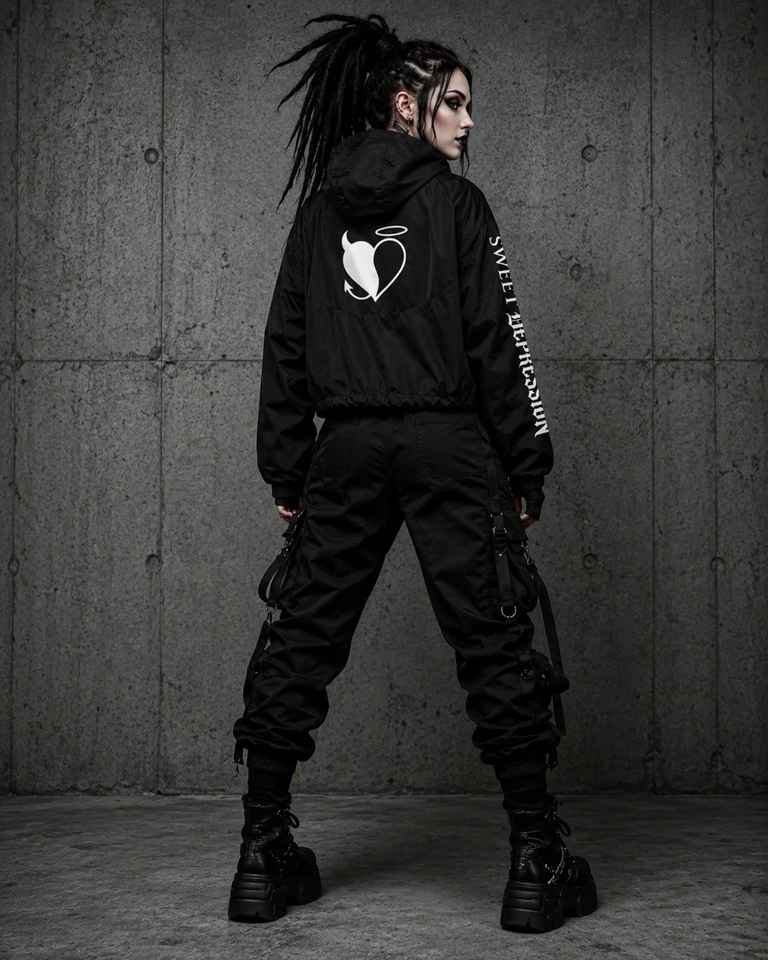 SWEET DEPRESSION EMBLEM WOMEN’S CROPPED WINDBREAKER product image (5)
