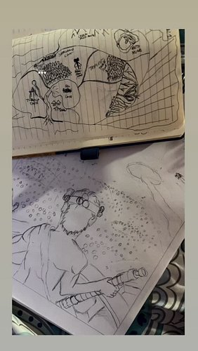 Almost done with the first issue of a comic that has been leaving in my mind for years. #tequilastaf #electricforest #yearsin...