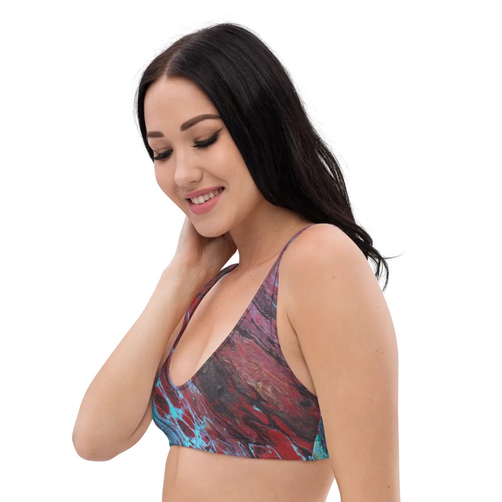 Crimson Tide - All-Over Print Recycled Padded Bikini Top product image (5)