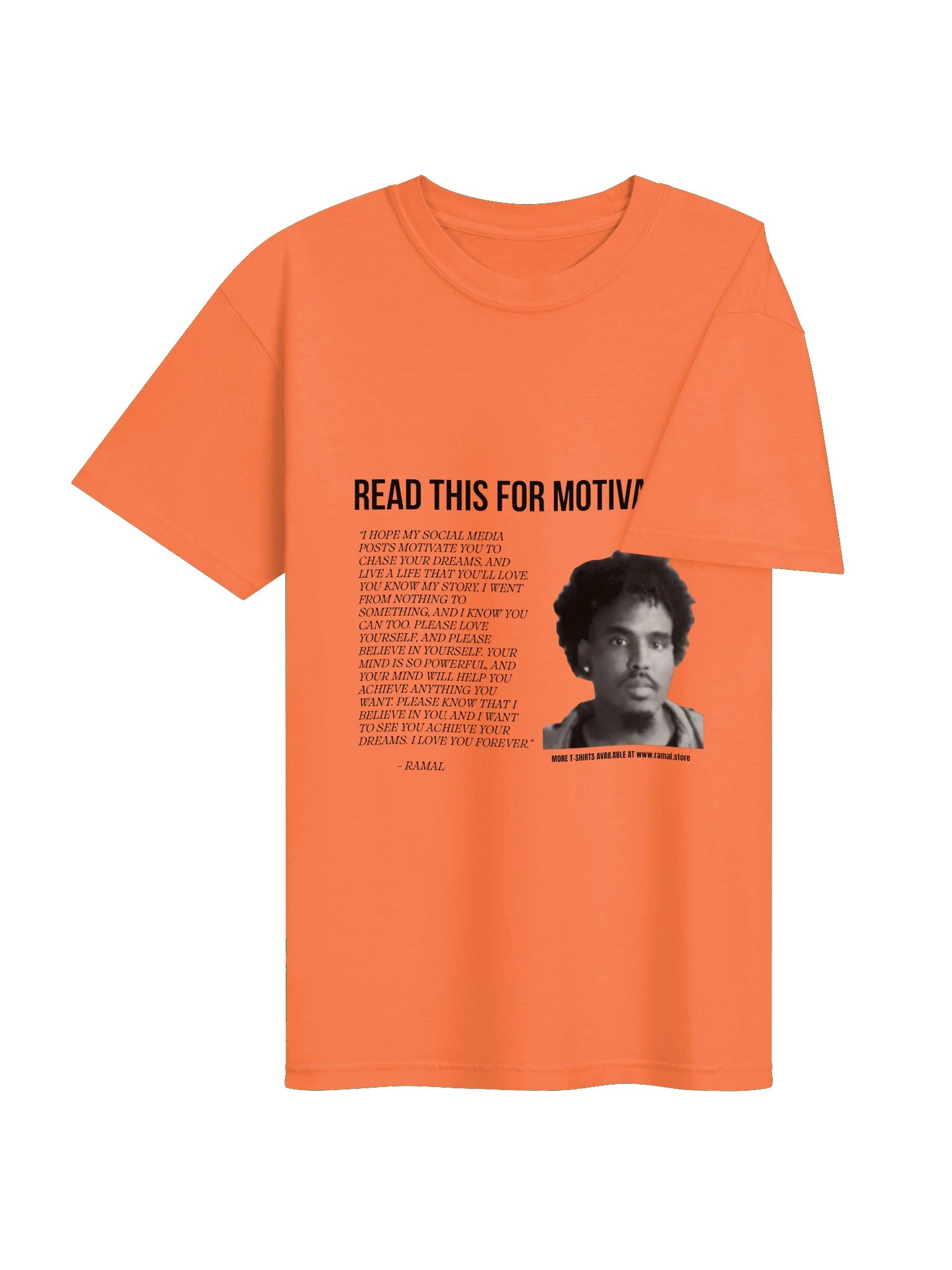 ORANGE MOTIVATIONAL T-SHIRT product image (4)