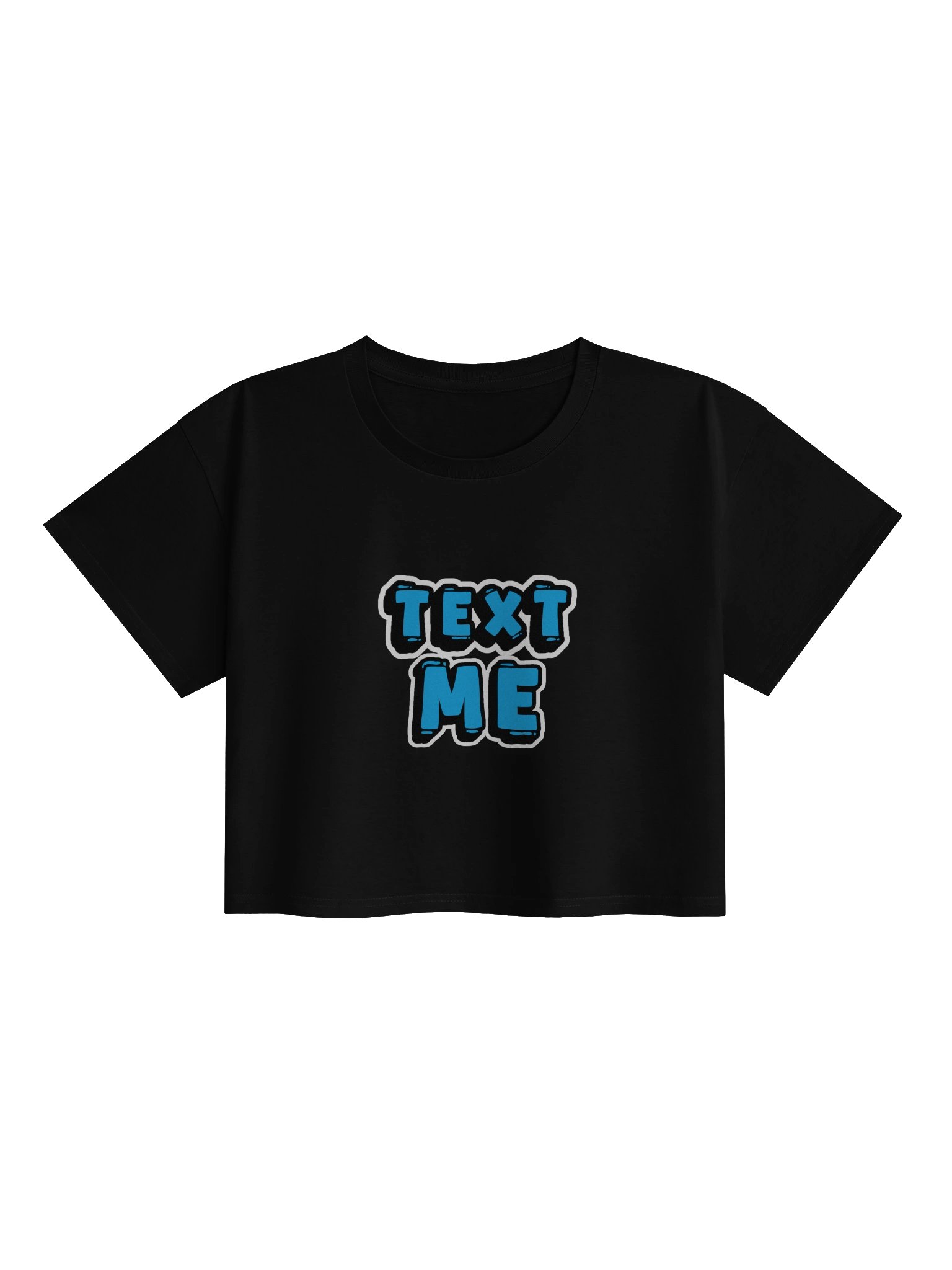 Bold Blue Text Women's Crop Top product image (4)