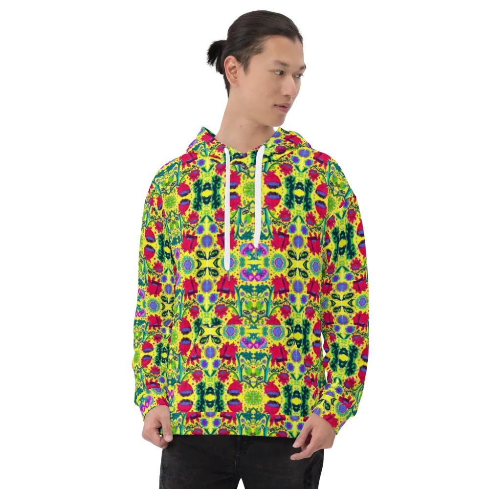 Abstract Poppy Flowers Unisex All Over Print Pull Over Hoodie product image (11)