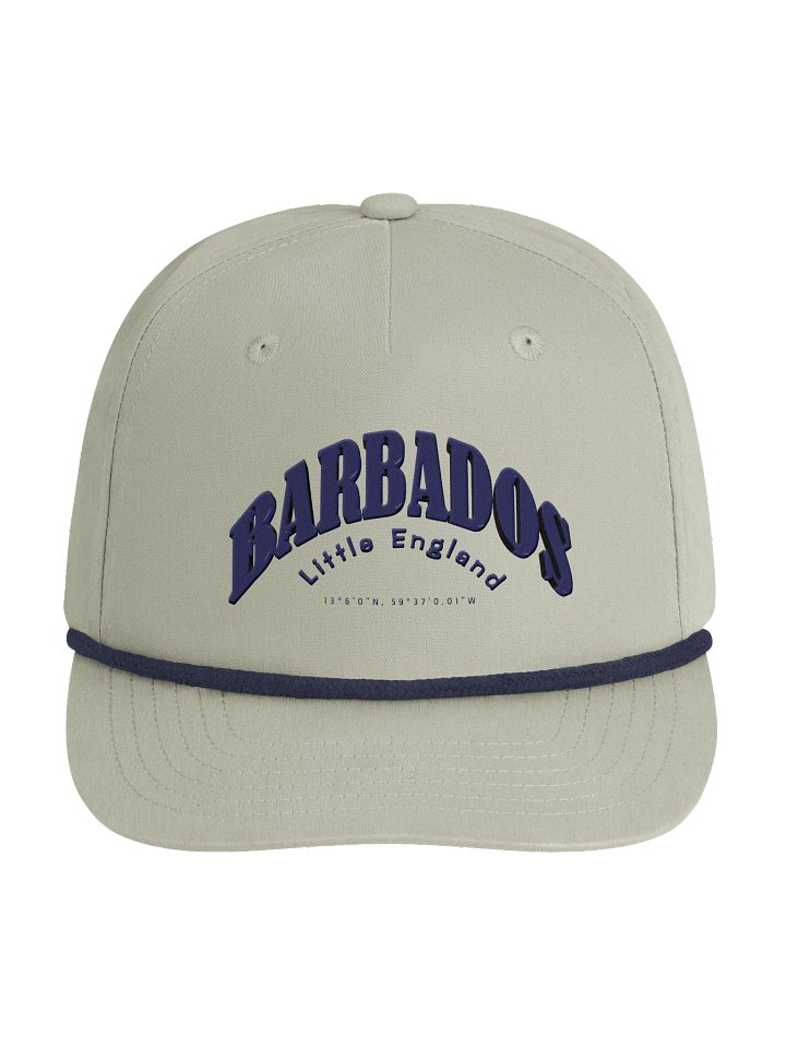 Caribbean Apples - Barbados | Embroidered | Golf Rope Cap | Tan & Navy product image (1)
