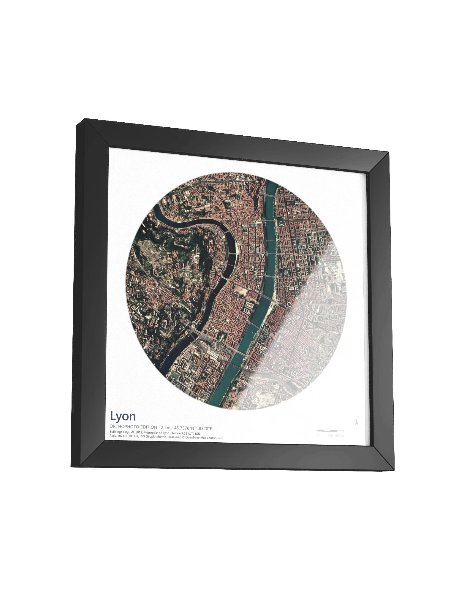 Lyon: 3D Aerial City Map product image (3)