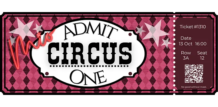 Physical Circus ticket! product image (1)