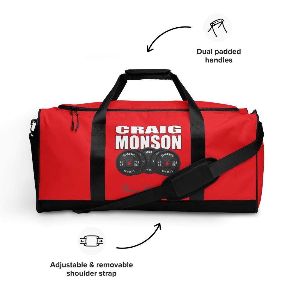 Craig Monson Barbell Signature Collection Red Gym Bag product image (12)