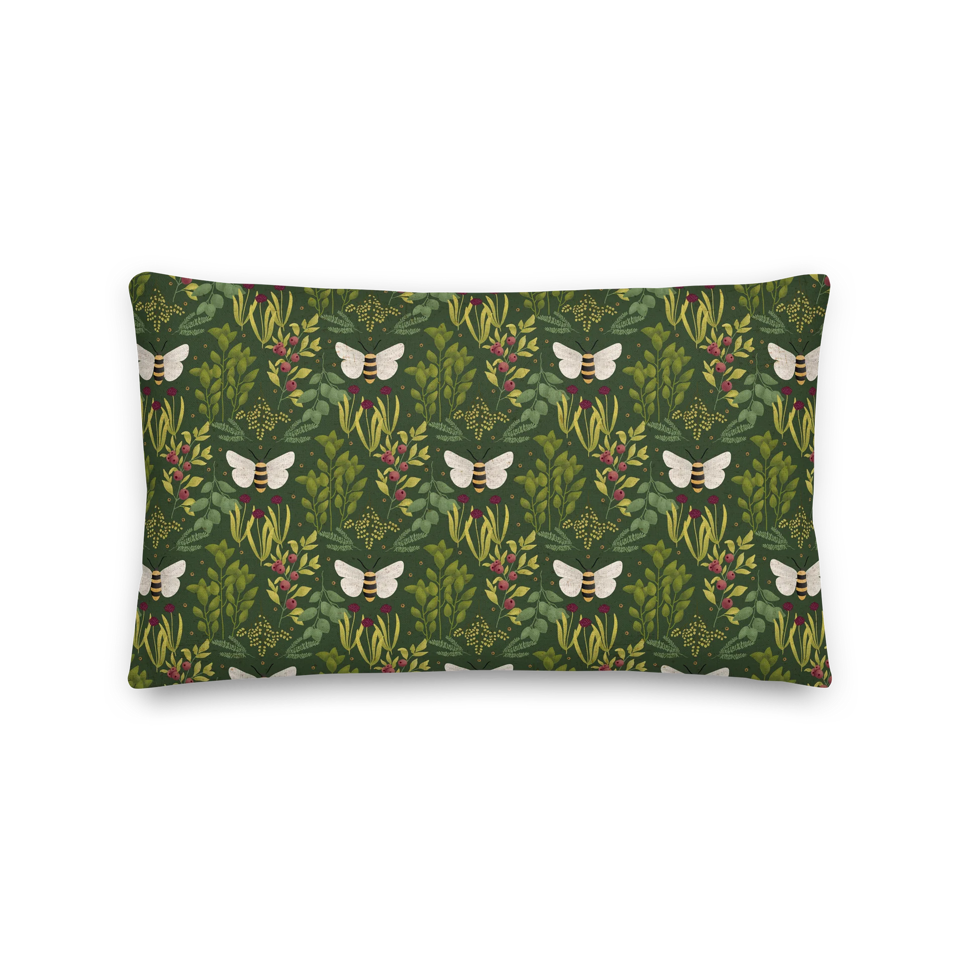 Bees and Foliage Premium Pillow product image (1)