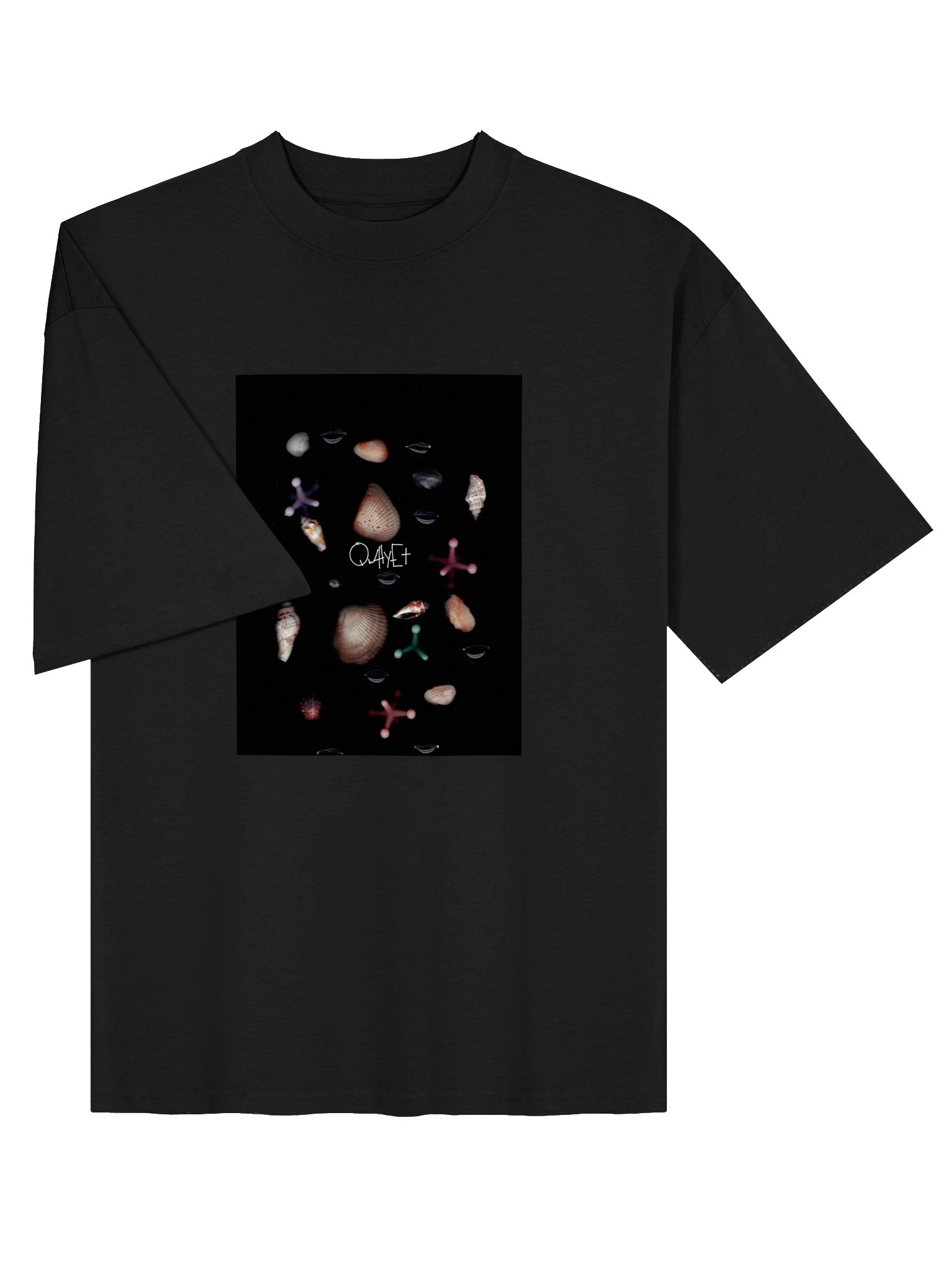 QWHYET Shellscape Oversized Tee (Black) product image (3)