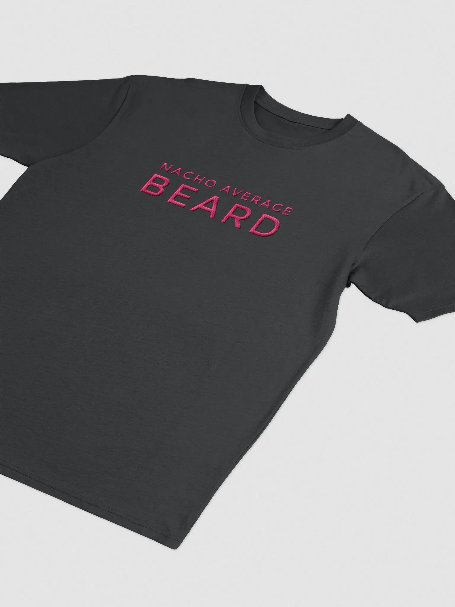 Men's Nacho Average Beard T-Shirt (Pink Embroidery) product image (2)