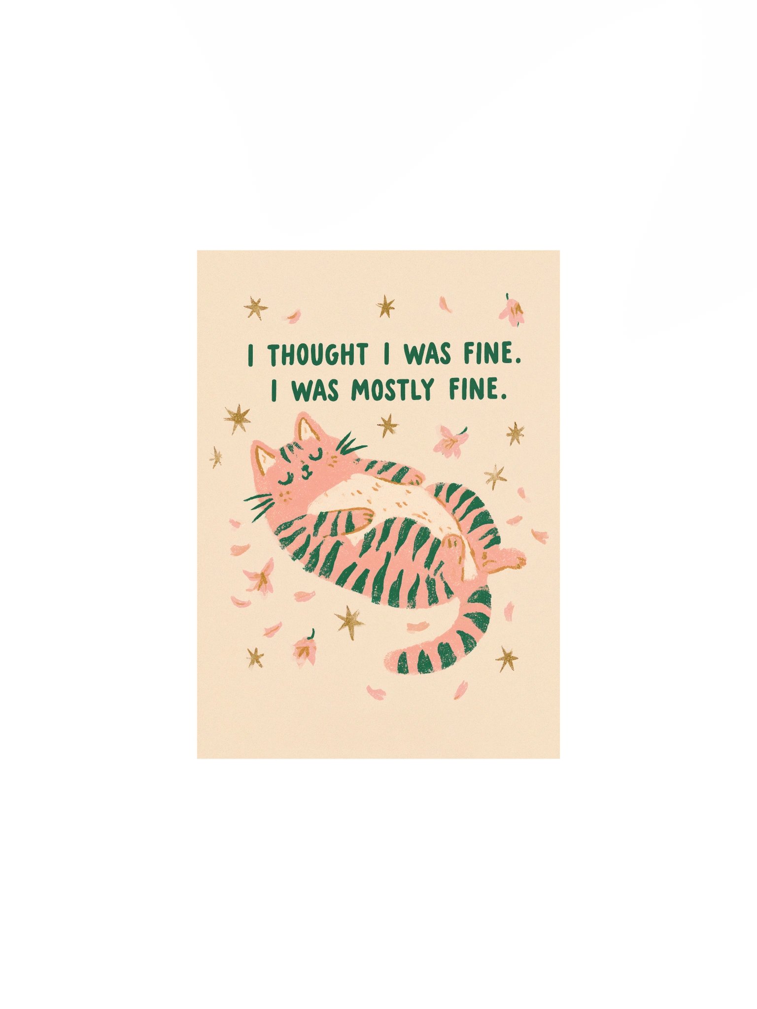 I Thought I Was Fine Cat Poster product image (3)