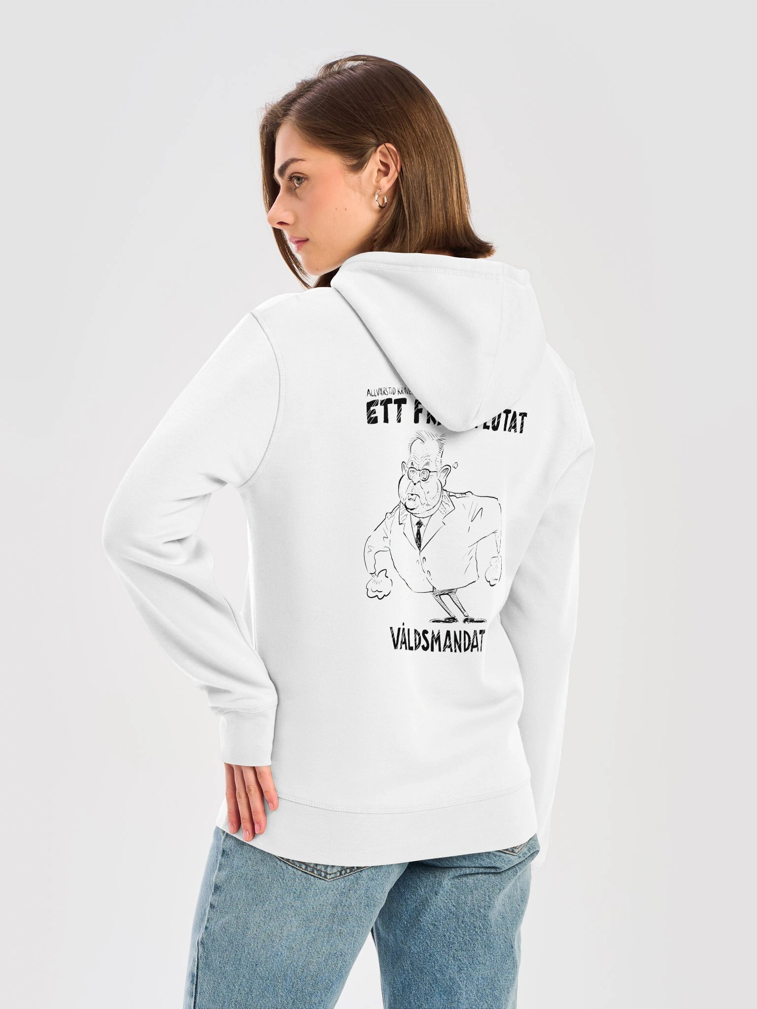 Framåtlutat våldsmandat - Organic Premium Hoodie (signed by @Kluddniklas!) product image (3)