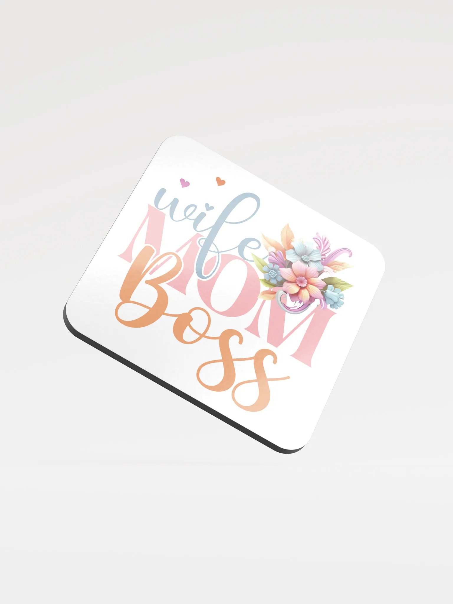 Wife Mom Boss Cork Coaster product image (2)